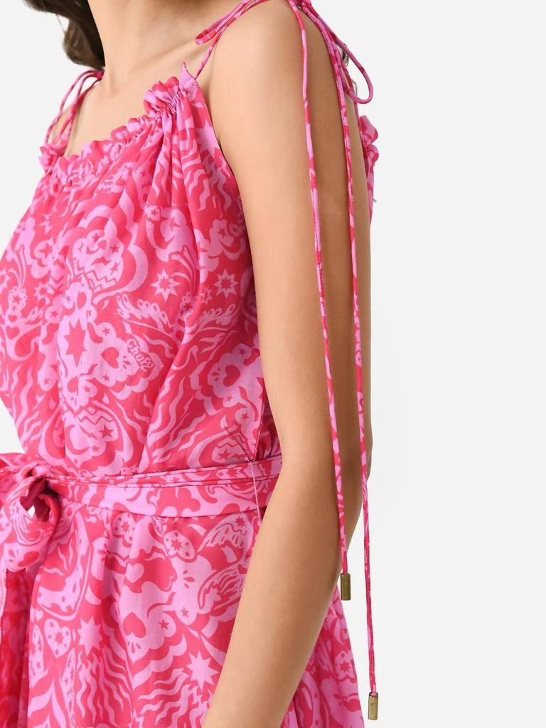 CHUFY Rain Maxi Dress In Stencil Fuchsia 4