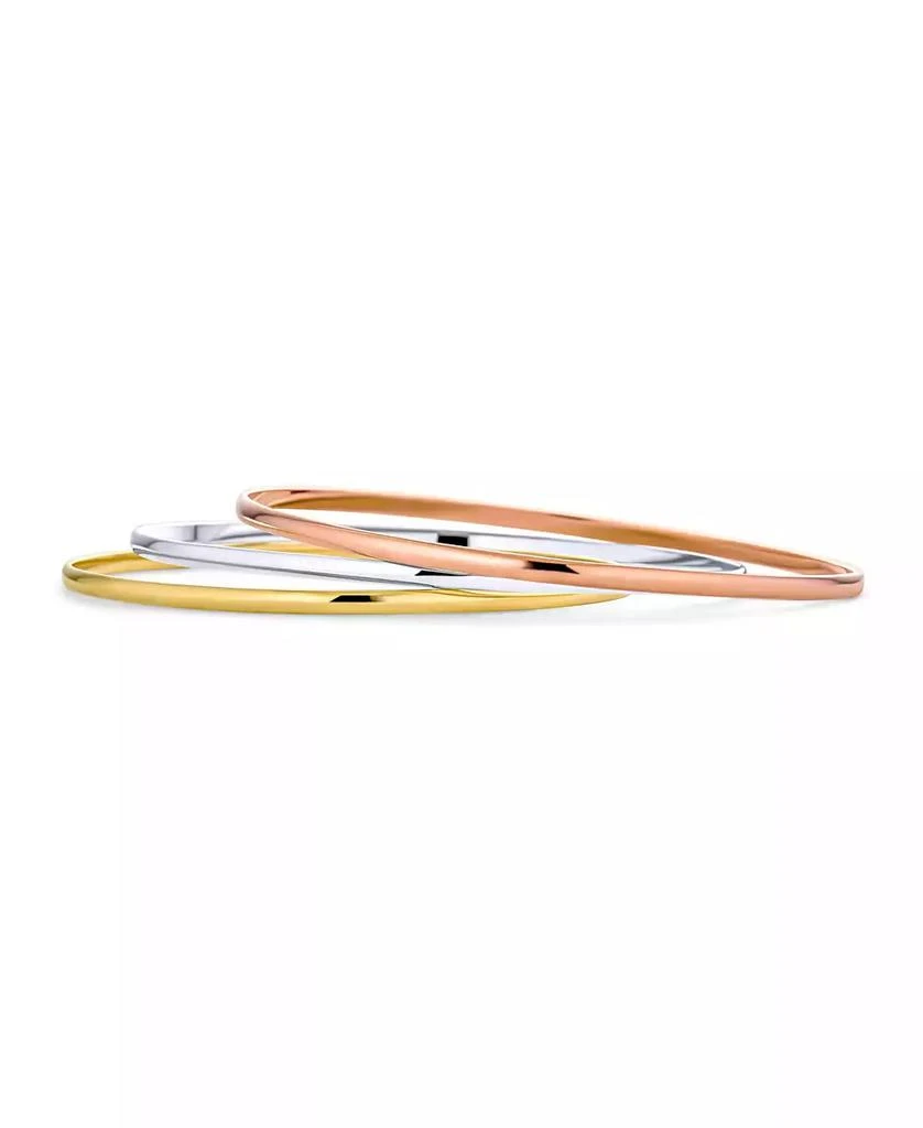 Bling Jewelry Set of 3 Multi Tri-Color Stacking Bangle Bracelets