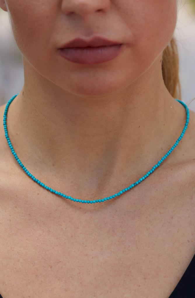 Savvy Cie Jewels Turquoise Beaded Necklace
