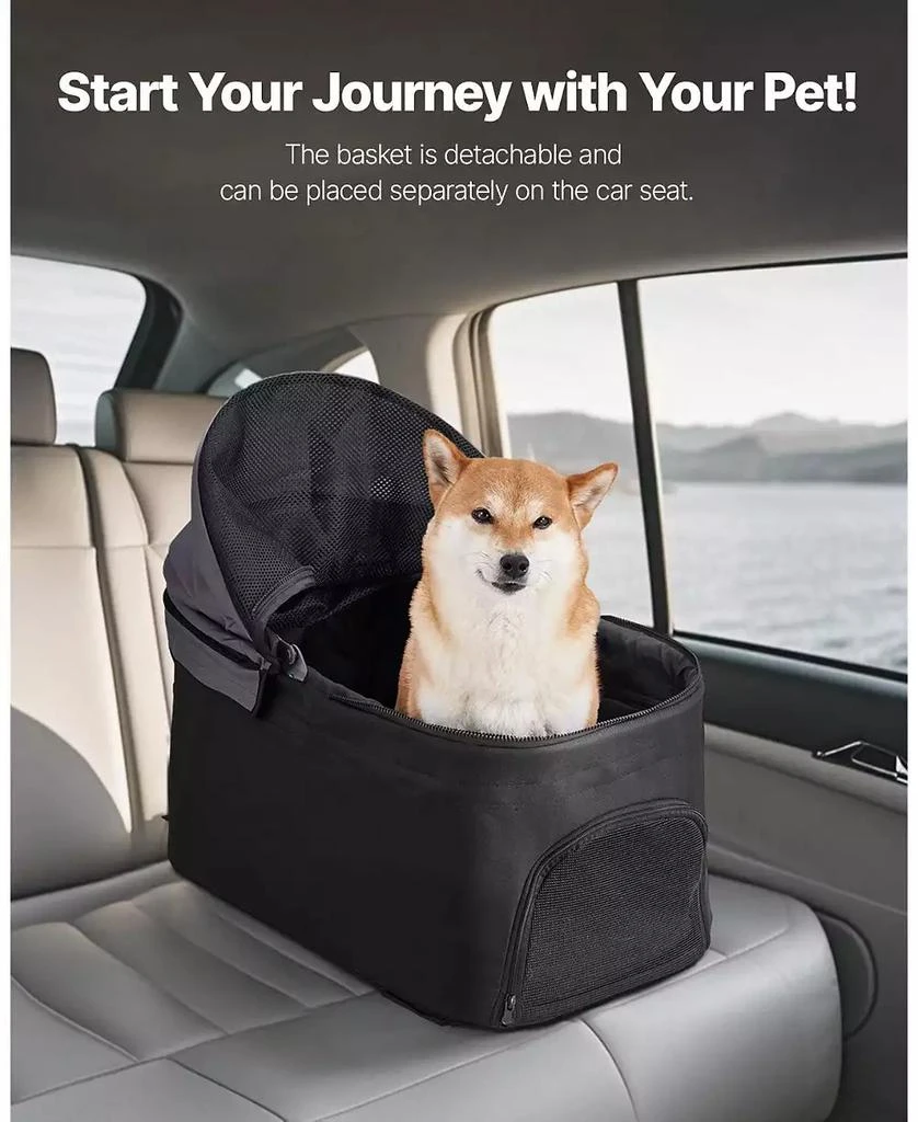 SUGIFT Pet Stroller 35 LB Foldable Dog Stroller 4-Wheel with Detachable Carrier 8