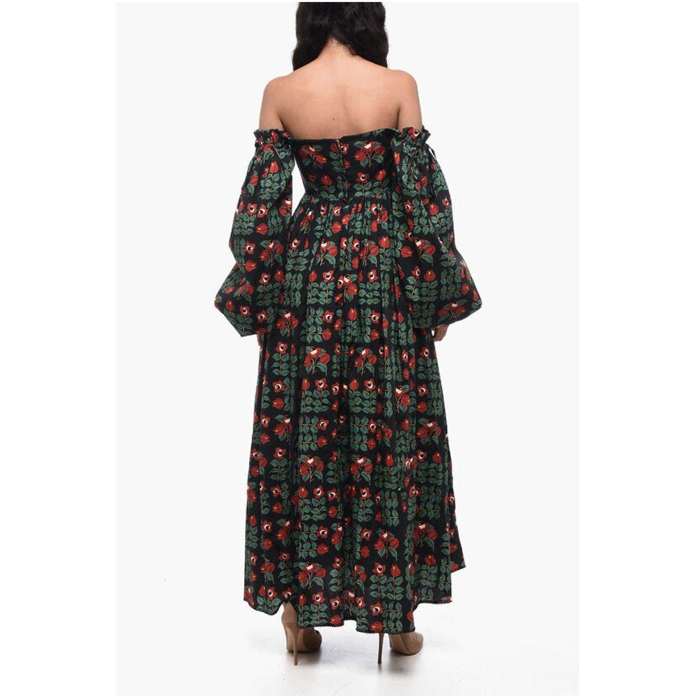 Agua by Agua Bendita Pleated ALHELI Dress with Floral Women's Pattern
