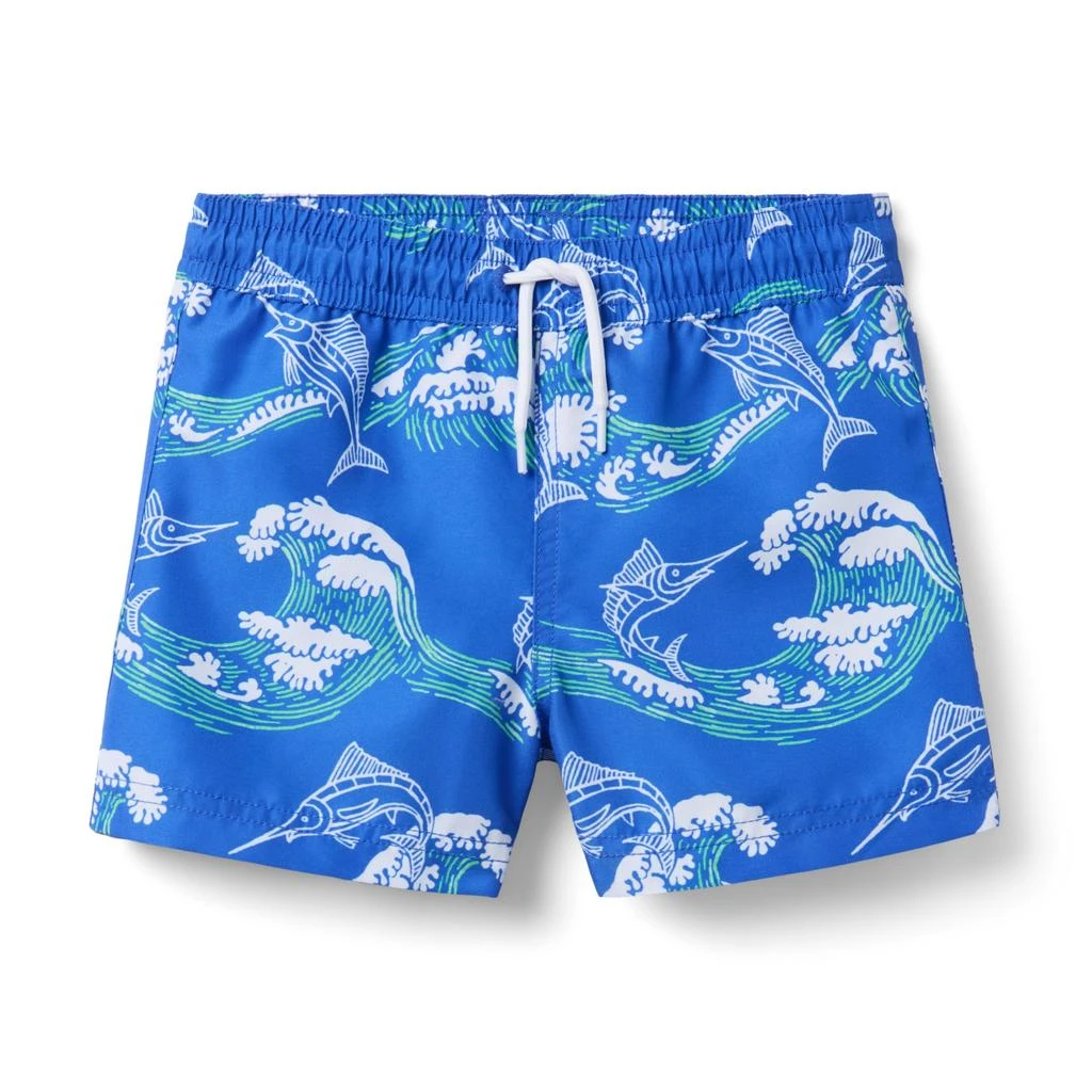 Janie and Jack Printed Swim Shorts (Toddler/Little Kid/Big Kid) 1