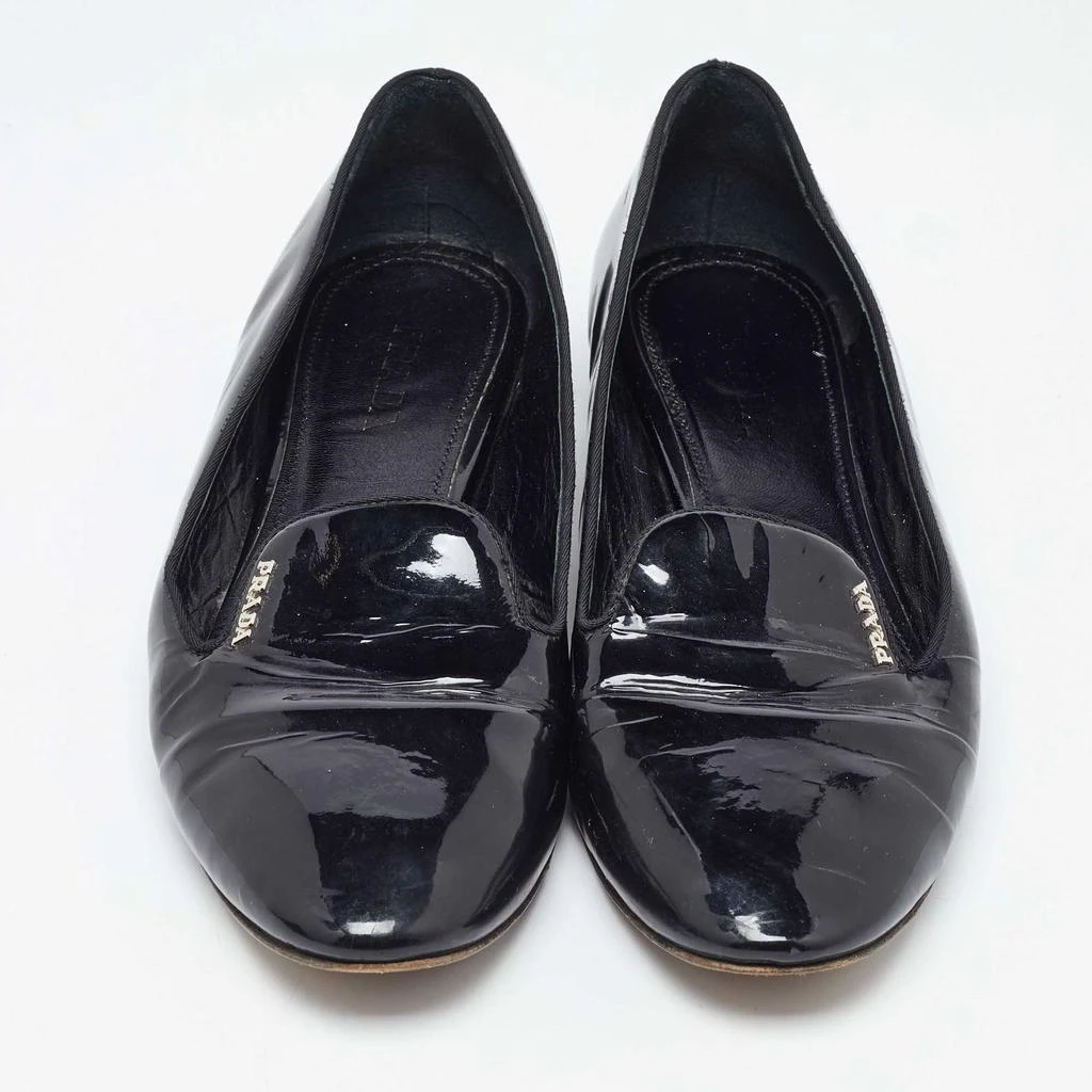 Prada Prada Black Patent Leather Smoking Slippers Size 41 3