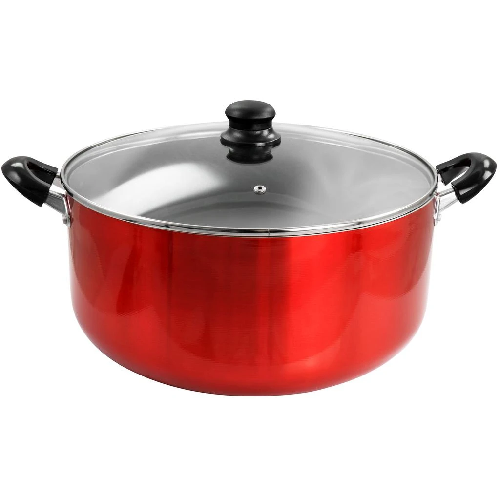 BETTER CHEF 18 Quart Heavy Gauge Aluminum Dutch Oven in Red