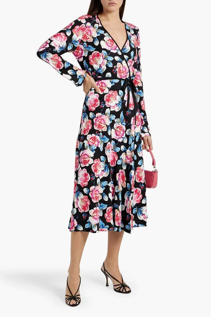 Diane von Furstenberg Anika floral-print EcoVero™-blend jersey midi wrap dress 2