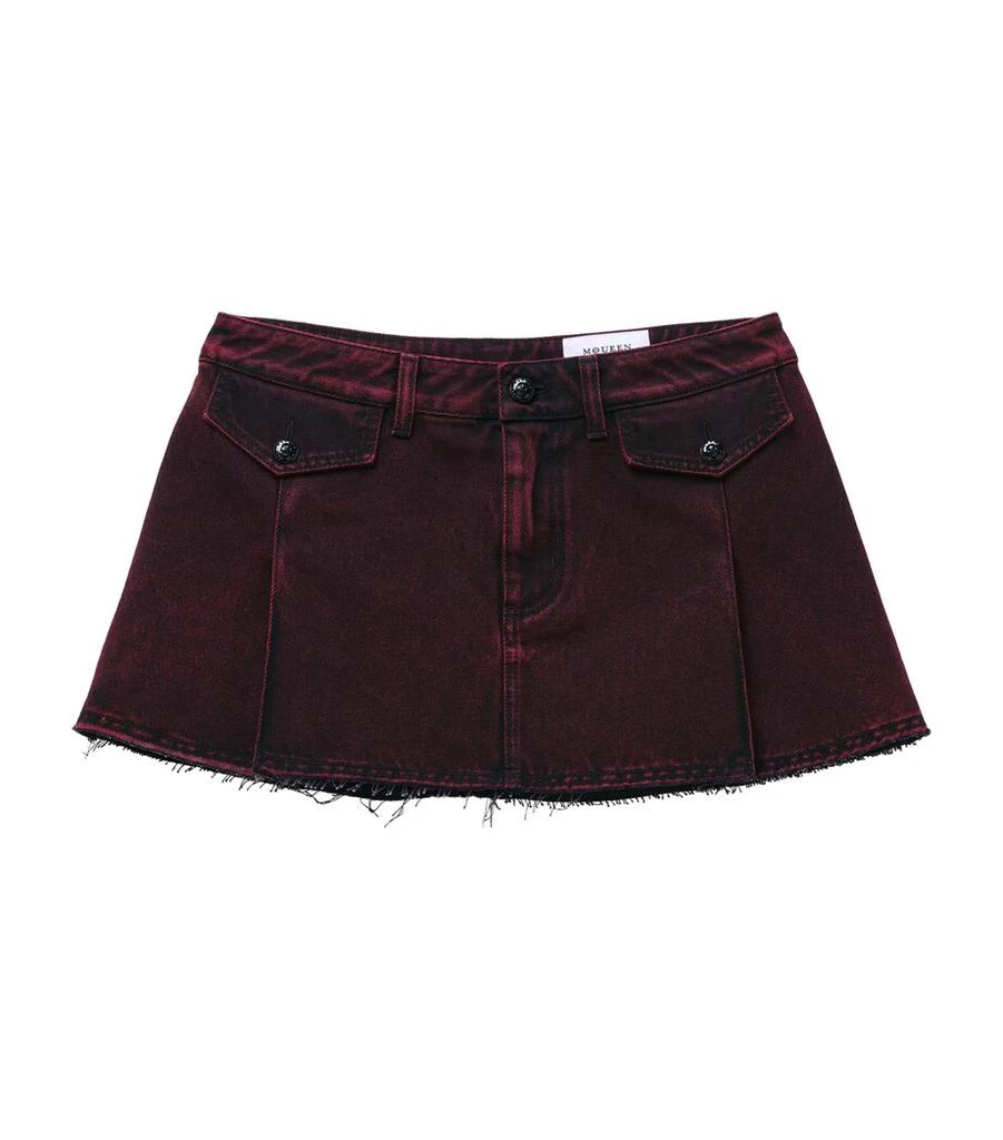 Alexander McQueen Overdyed Denim Mini Skirt 1