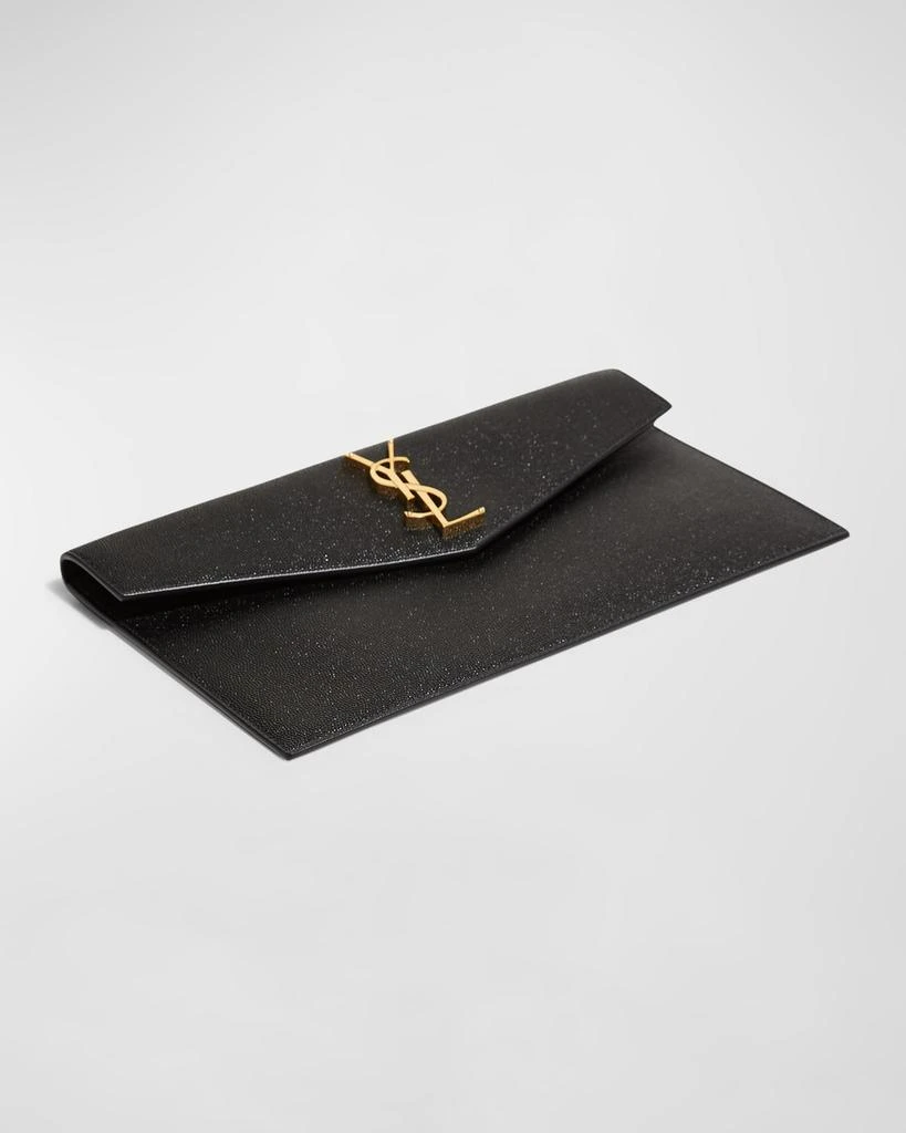 Yves Saint Laurent Uptown YSL Pouch in Grained Leather 7