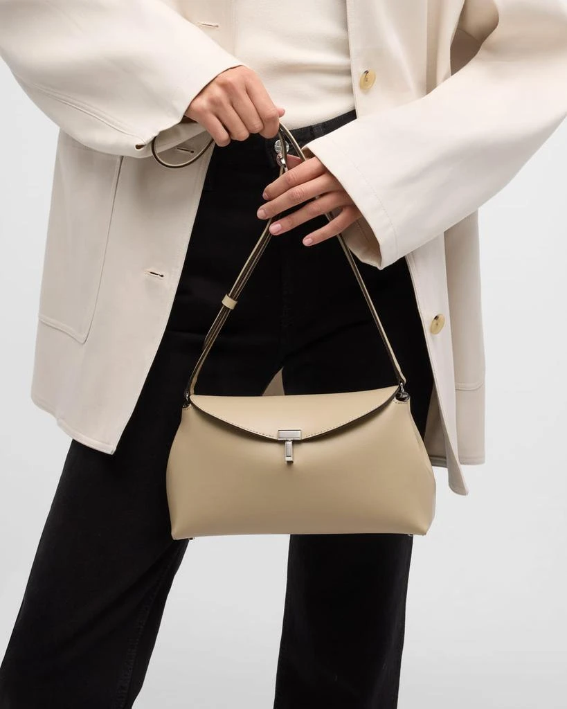 Totême T-Lock Leather Clutch Bag 4