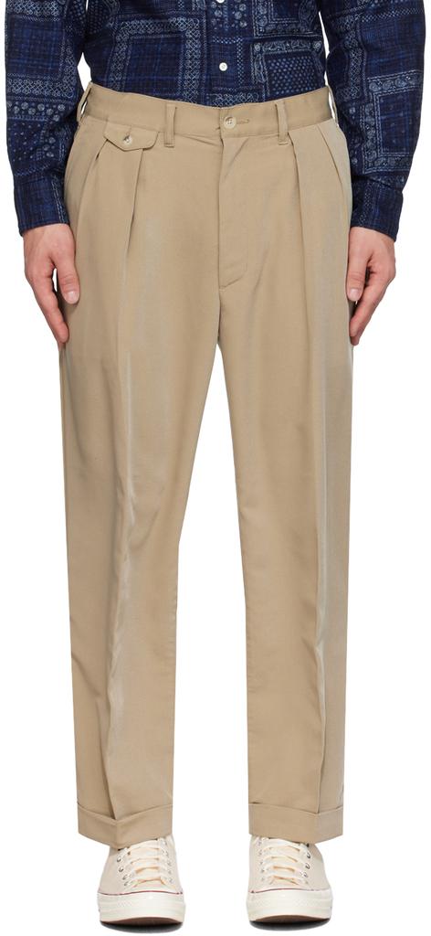 BEAMS PLUS Taupe Pleated Trousers