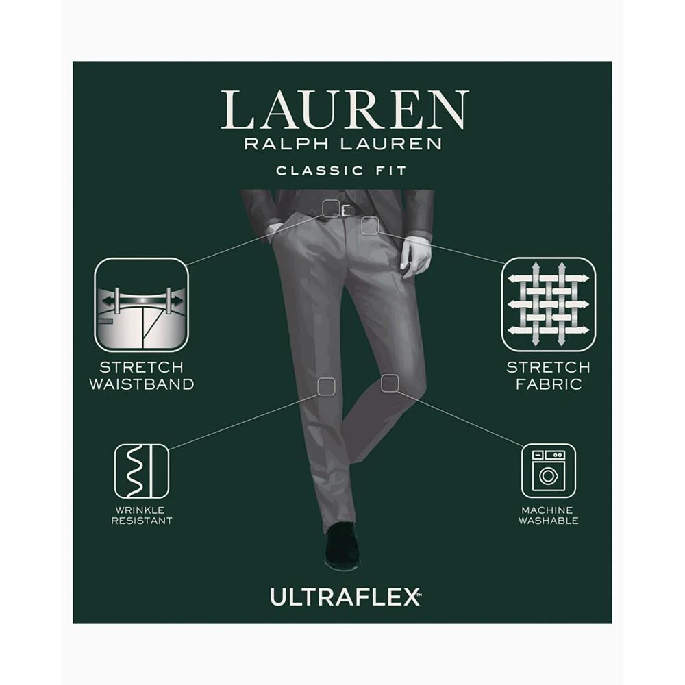 Ralph Lauren Men's Classic-Fit Microtwill Ultraflex Machine Washable Dress Pants 4