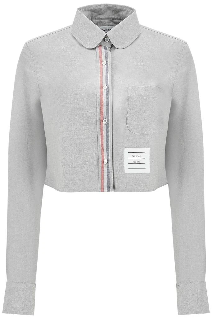 Thom Browne Thom e Women's Cropped Flannel Shirt For 1