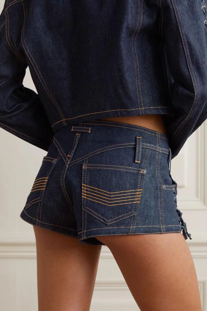 Jean Paul Gaultier Lace-up denim shorts 3