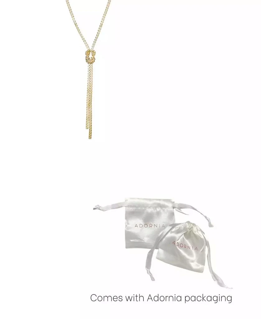 ADORNIA Gold 30" Knotted Box Chain Lariat Necklace 3