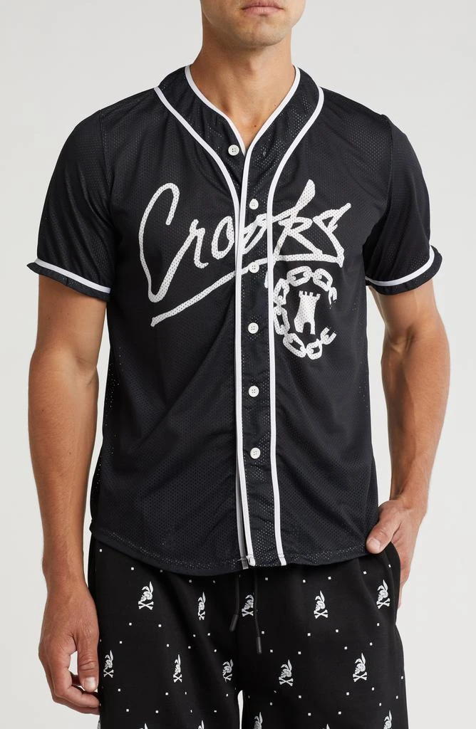 CROOKS AND CASTLES Logo Script Baseball T-Shirt 1