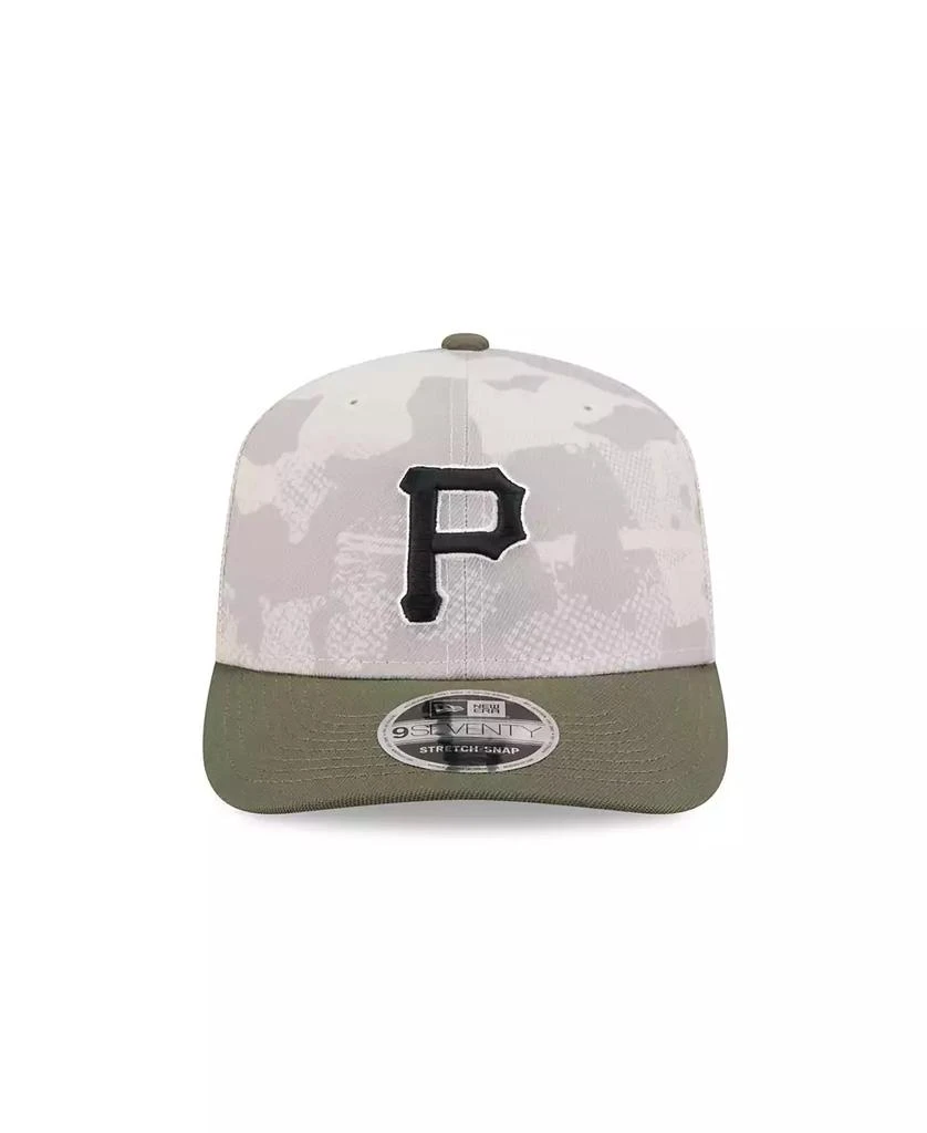 New Era Men's Light Beige/Olive Pittsburgh Pirates 2025 Armed Forces Day 9SEVENTY Adjustable Hat 3