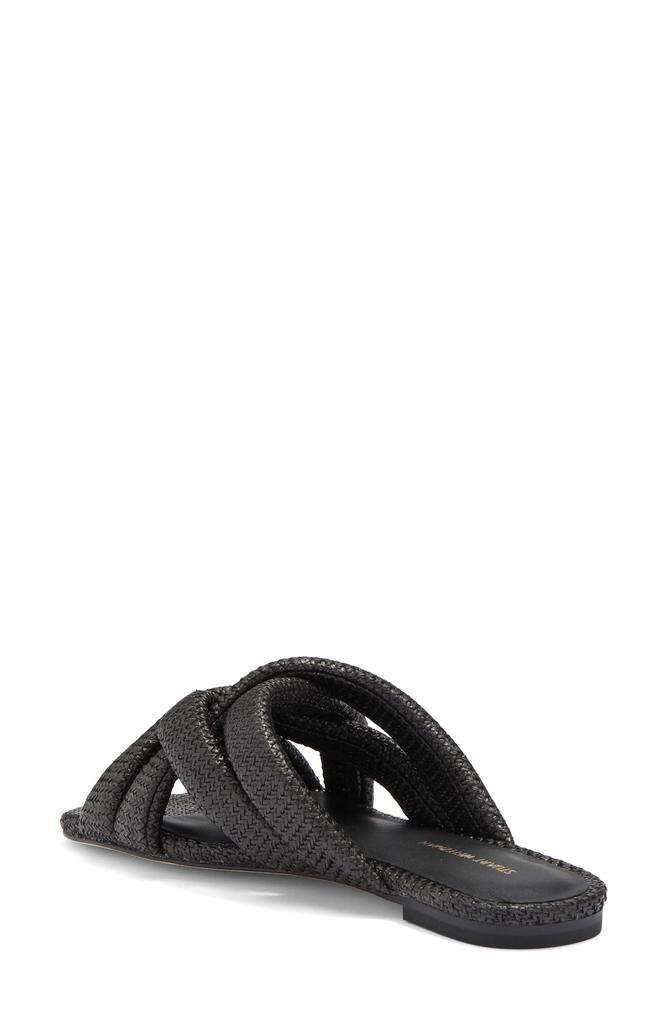 Stuart Weitzman Crossover Raffia Slide Sandal