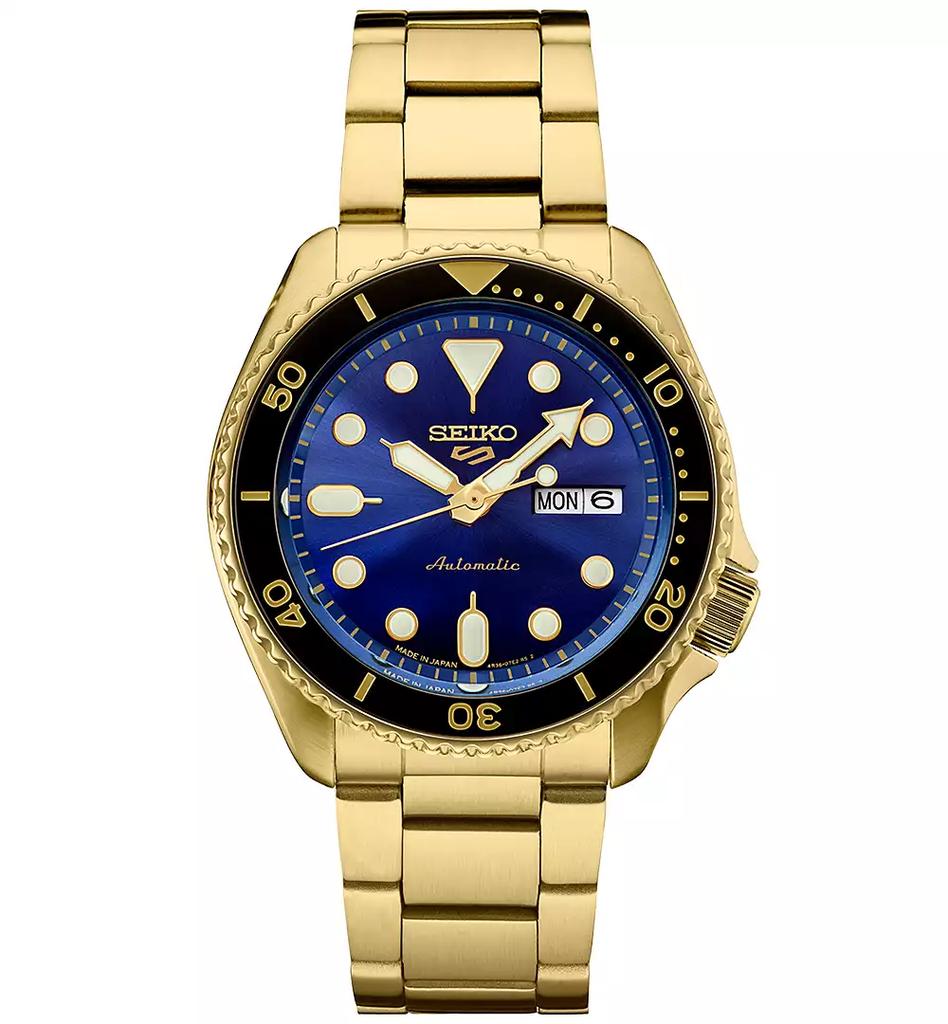 Seiko Men's Automatic 5 Sports Gold-Tone Stainless Steel Bracelet Watch  43mm