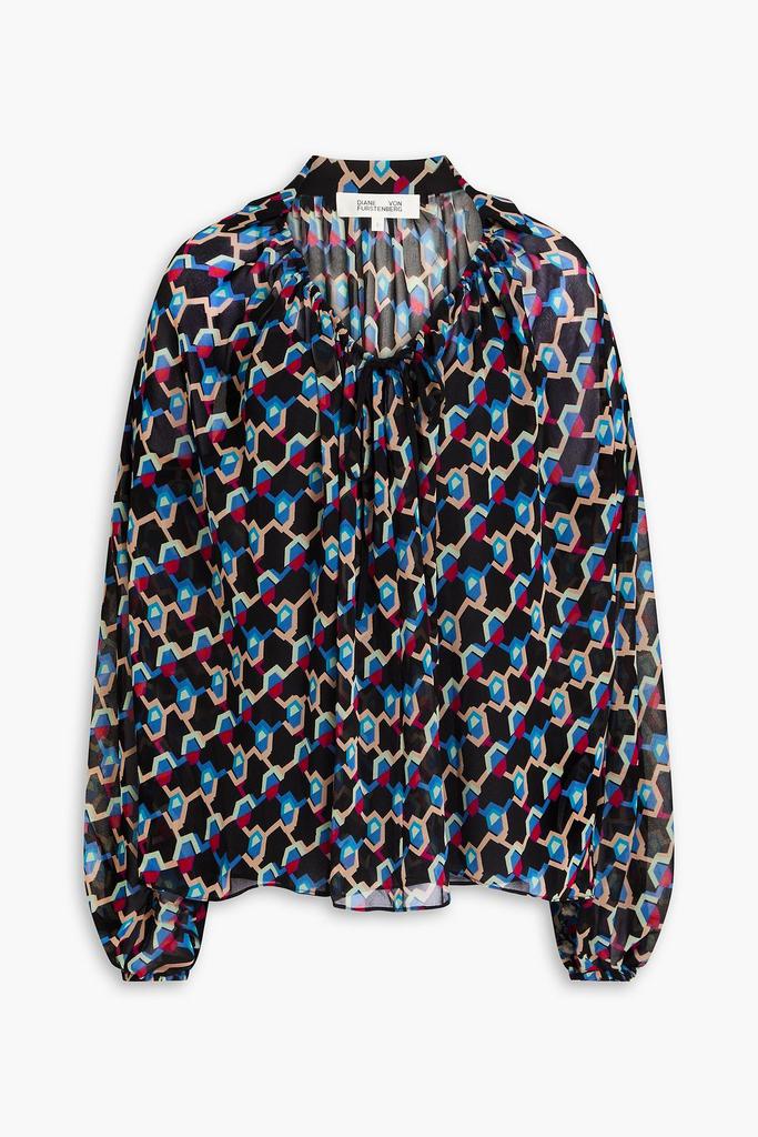 Diane von Furstenberg Kipleen printed chiffon blouse