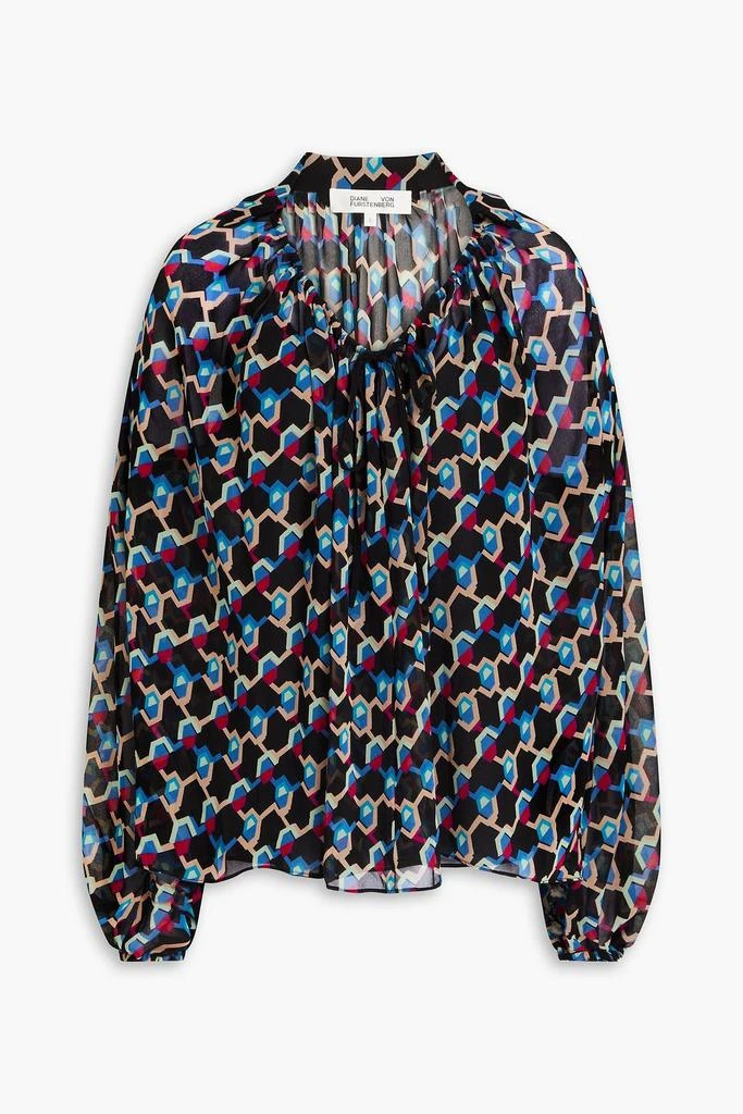 Diane von Furstenberg Kipleen printed chiffon blouse 1