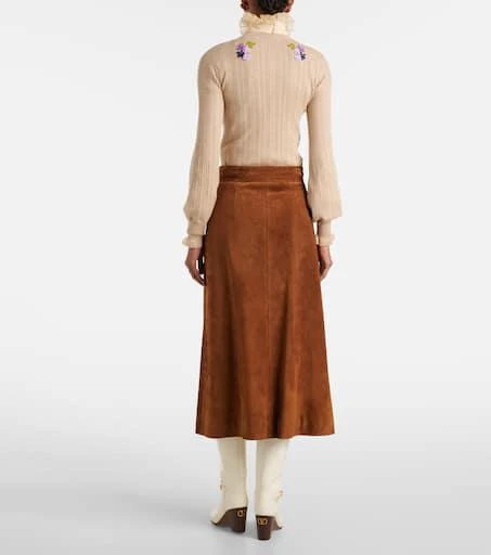 Valentino Embroidered virgin wool cardigan 3