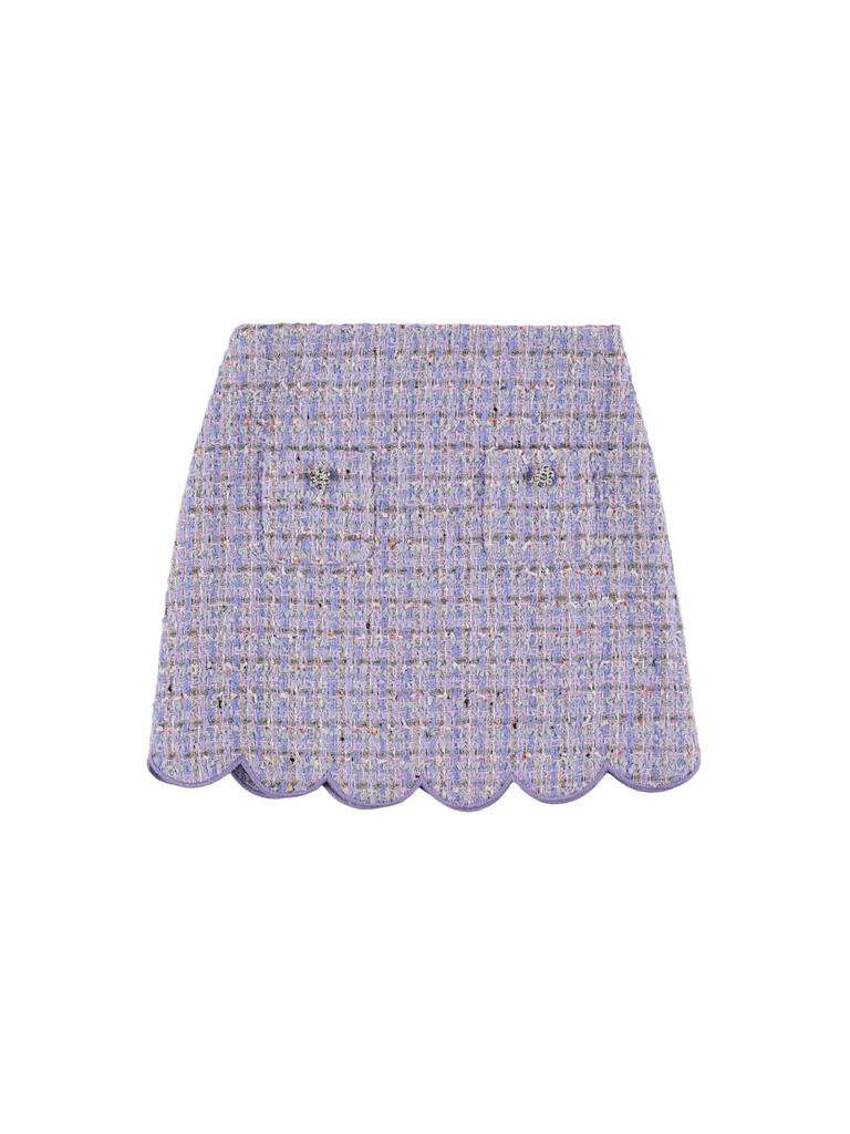 SELF-PORTRAIT Bouclé Mini Skirt