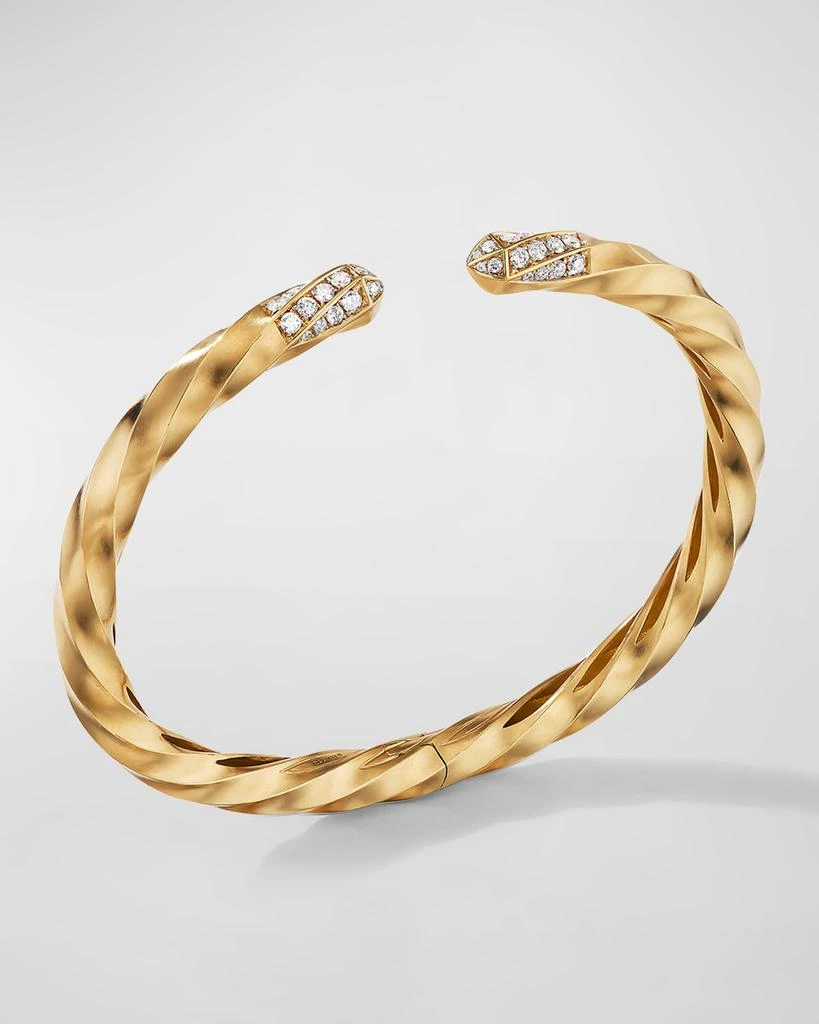 David Yurman Cable Edge Bracelet with Diamonds in 18K Gold, 5.5mm