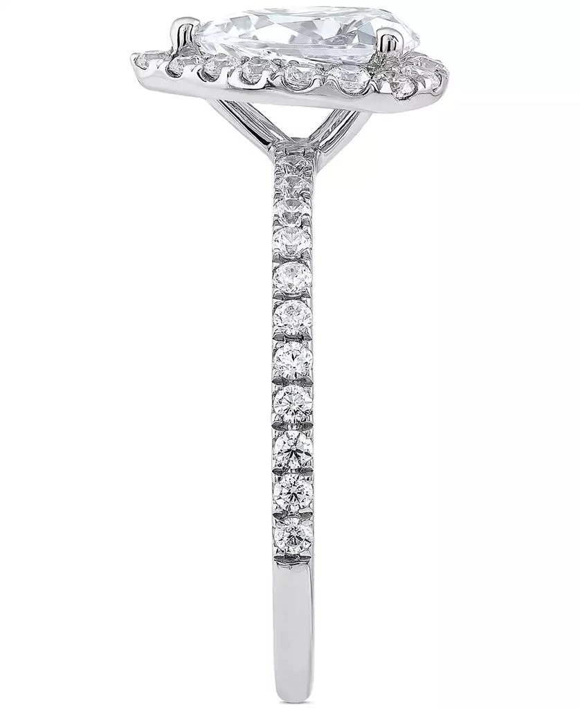 Grown With Love IGI Certified Lab Grown Diamond Pear-Cut Halo Engagement Ring (1-1/2 ct. t.w.) in 14k White Gold 4