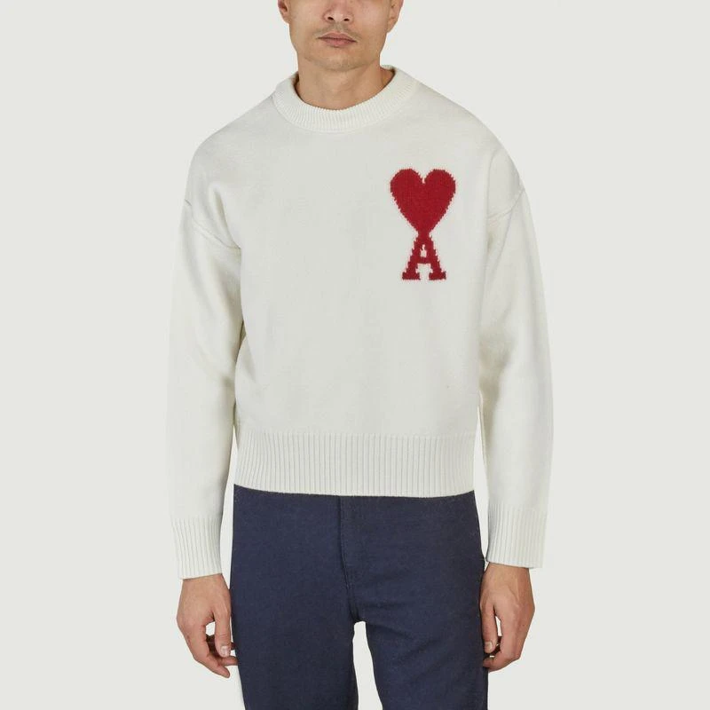 AMI Paris Pullover ADC  OFF-WHITE RED AMI PARIS 1