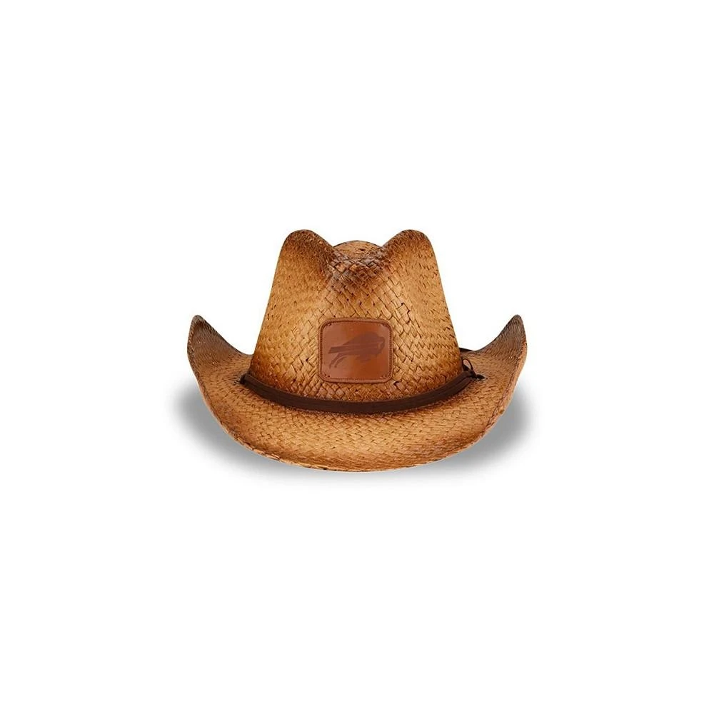 New Era Men's and Women's Brown Buffalo Bills Dutton Curved Brim Straw Hat 3