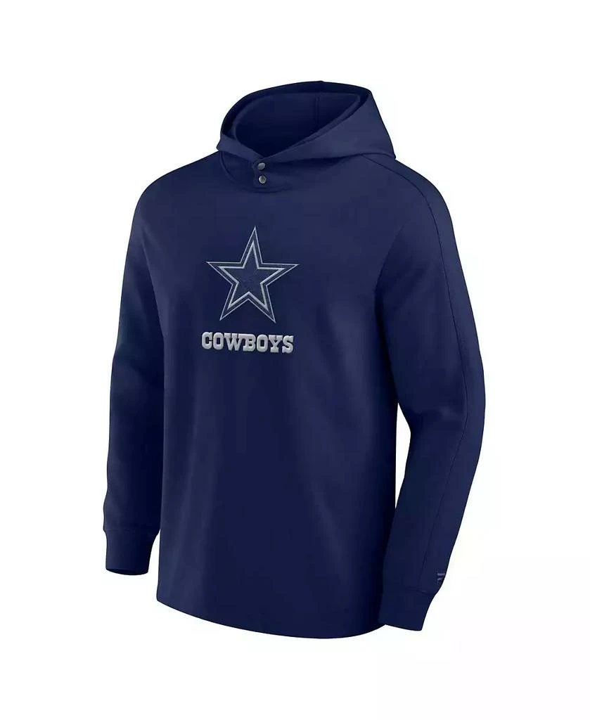 Fanatics Men's Navy Dallas Cowboys Elements Blaze Tri-Blend Long Sleeve Hoodie T-Shirt 2