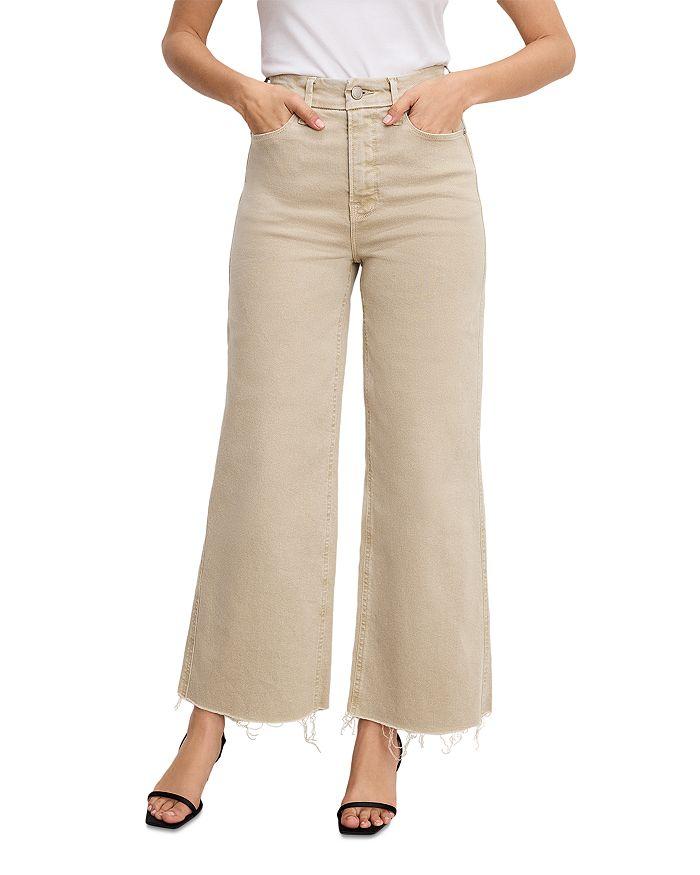 Good American Good Skate High Rise Ankle Jeans in Dune