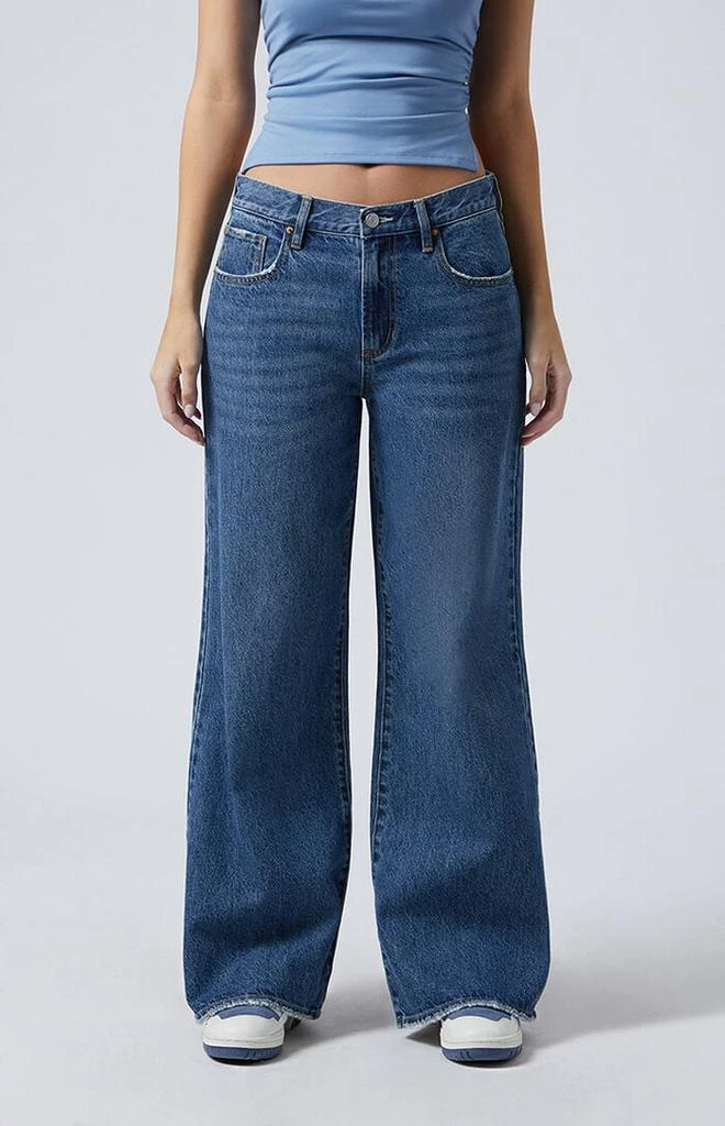 PacSun Lena Low Rise Super Baggy Jeans Dark Indigo 1