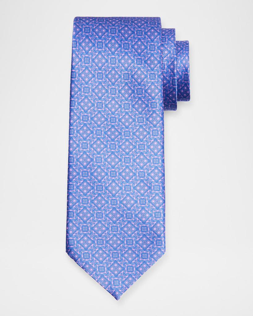 Stefano Ricci Men's Geometric Medallion Silk Tie