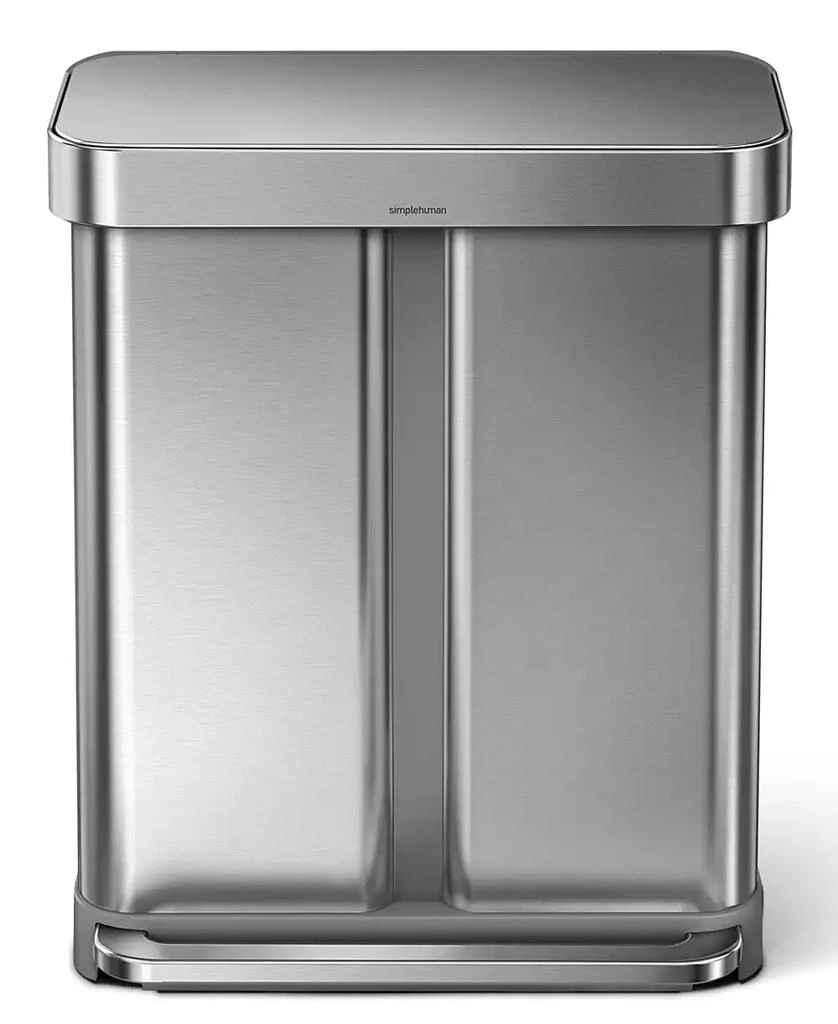simplehuman Brushed Stainless Steel 58L Dual Compartment  Recycler 7