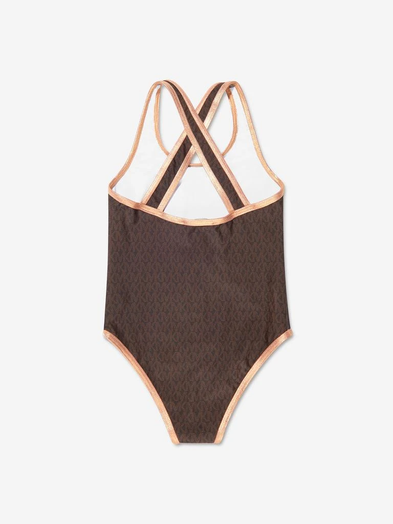 Michael Kors Michael Kors Girls Patterned Swimming Costume in Brown 2