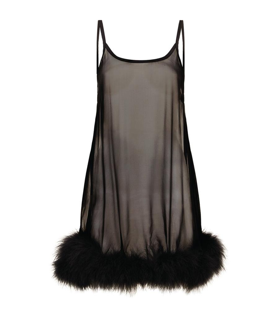 GILDA & PEARL Diana Marabou Babydoll