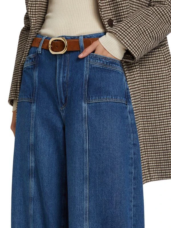 Paige Portia High-Rise Seamed Wide Flare Jeans 4