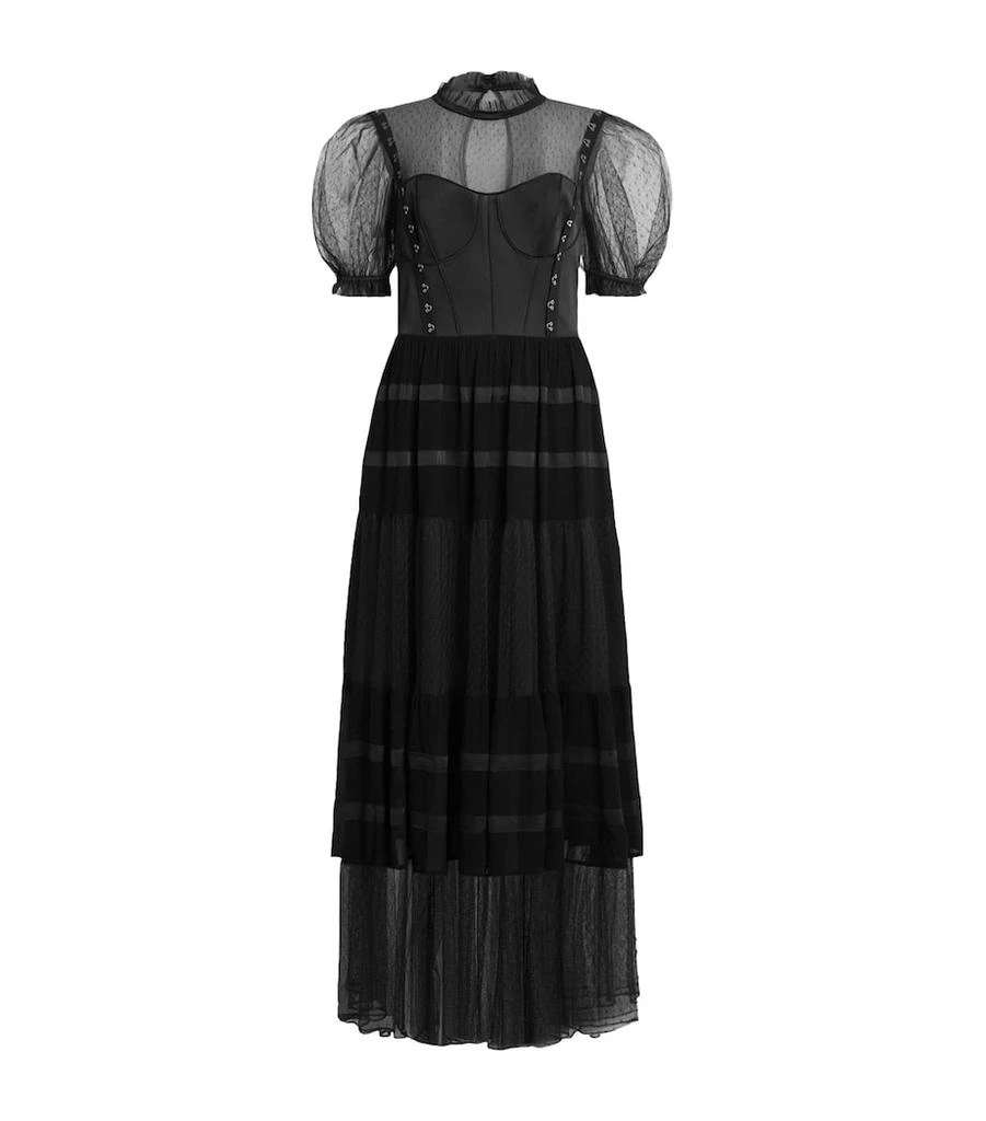 ALL SAINTS Mesh Polka-Dot Ryla Maxi Dress 1