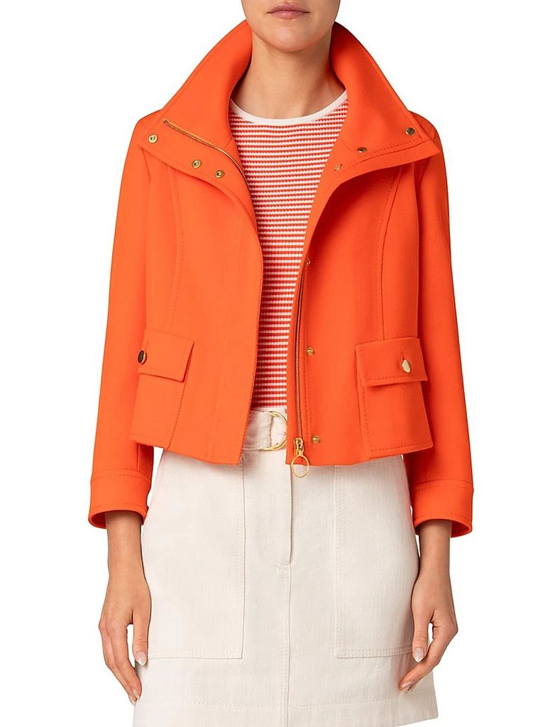 Akris Wool Tricotine Boxy Jacket 4