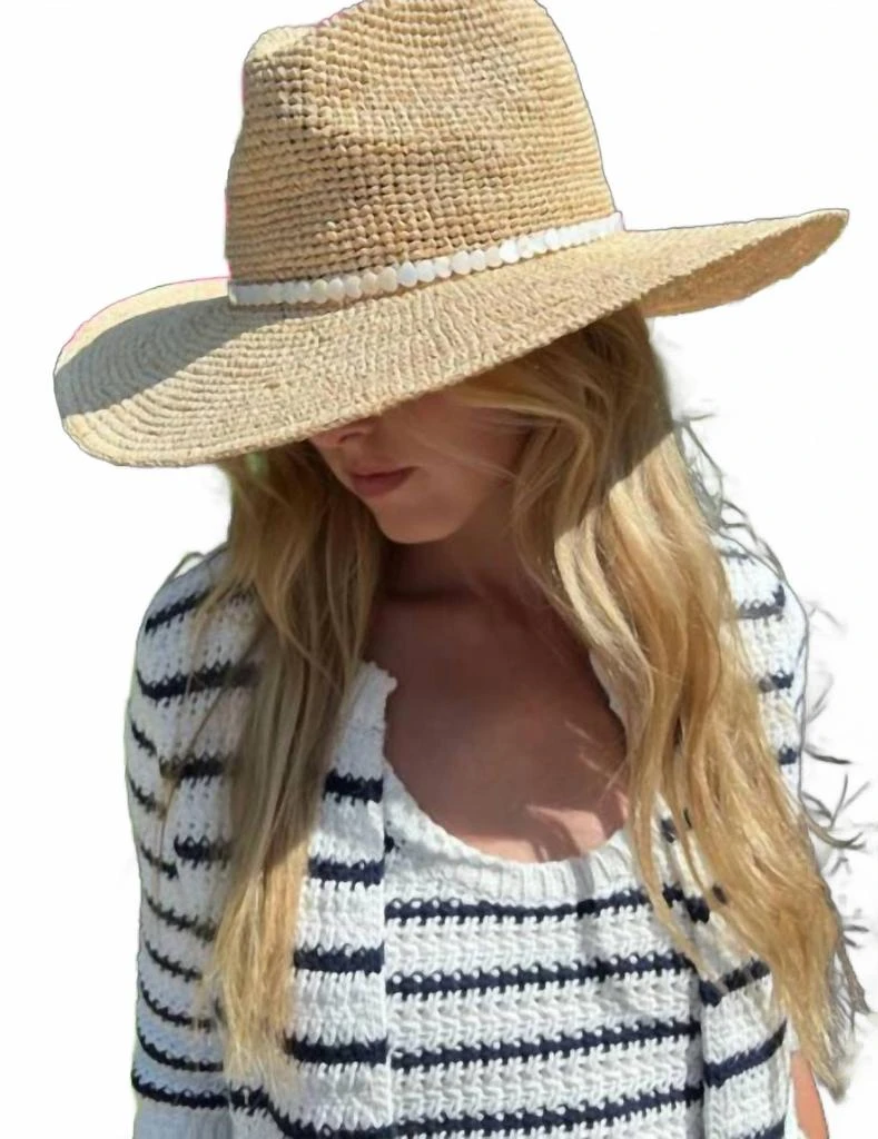 Jocelyn seashell natural straw sun beach hat Jocelyn Shell Straw Rancher | Anthropologie main image 4