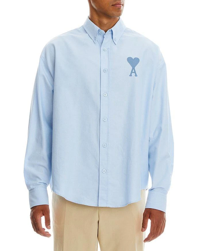 AMI Ami De Coeur Regular Fit Button Down Shirt    1