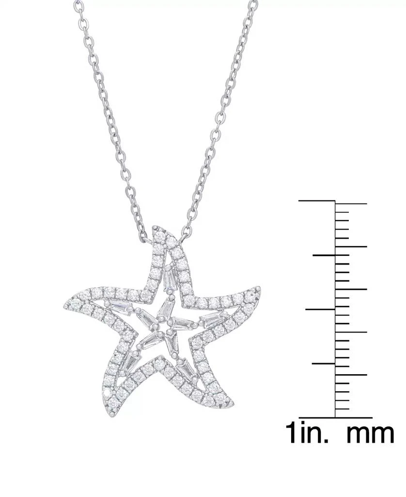 Macy's Cubic Zirconia Star Necklace in Fine Silver Plate 2