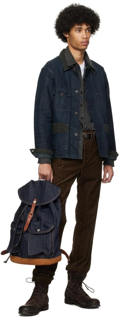 RRL Brown Tumbled Leather Belt 3