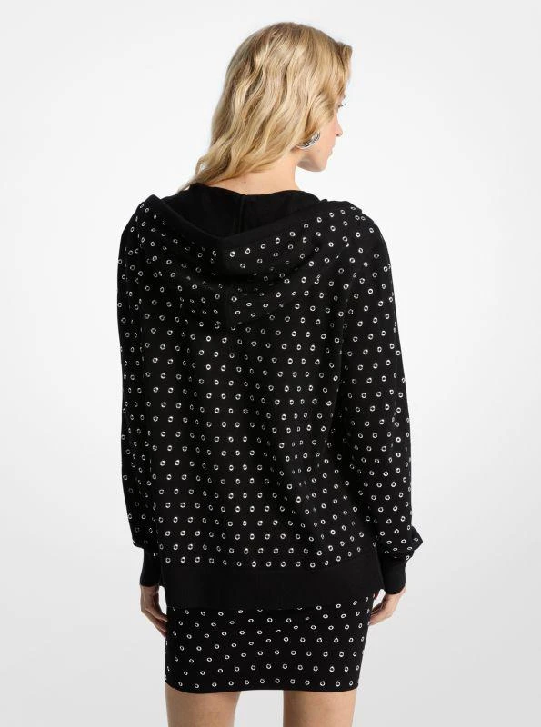 Michael Kors Grommeted Wool Zip-Up Hoodie 3