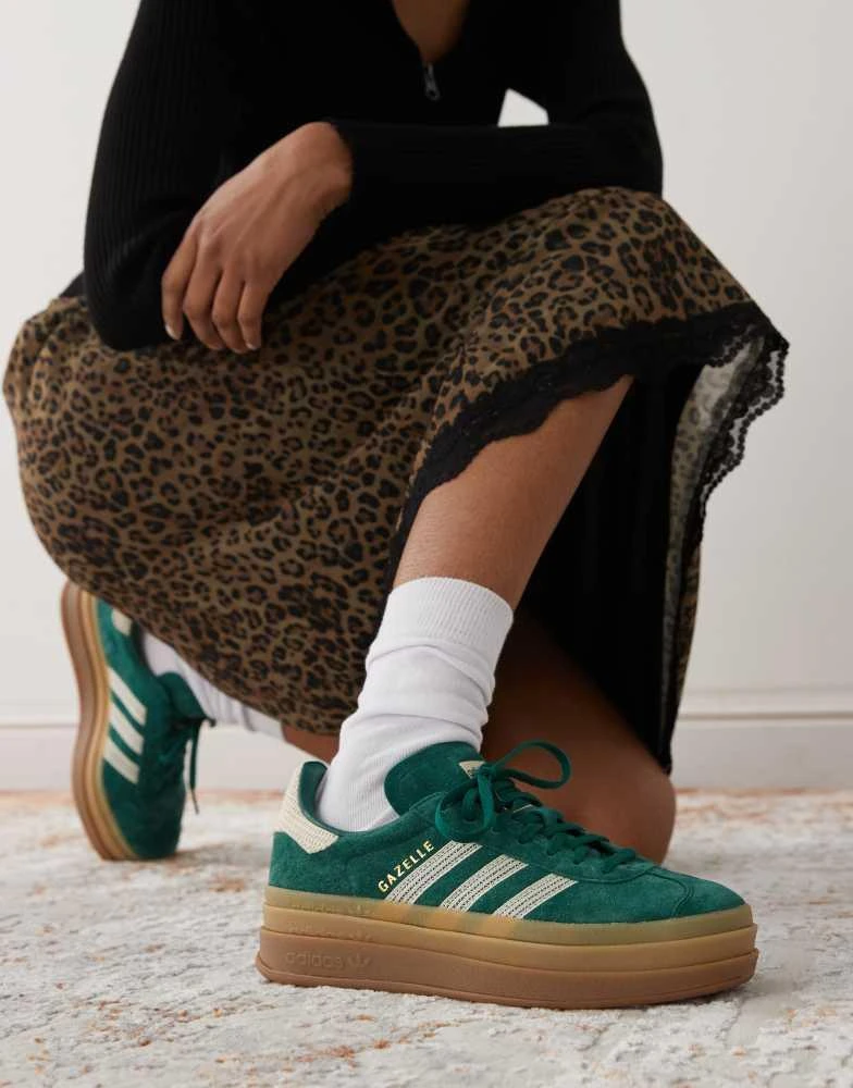 adidas gazelle silver green womens Adidas Gazelle Bold Silver Green main image 0