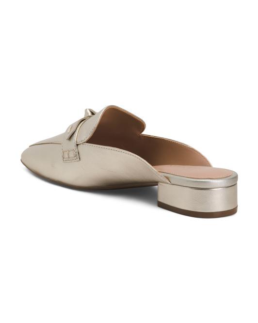 Cole Haan Leather Piper Bow Mules