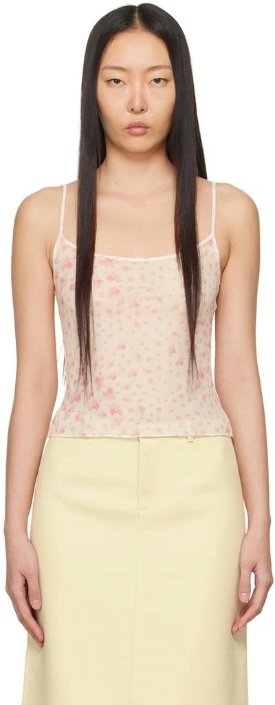 Sandy Liang White 
Pink Tubber Tank Top