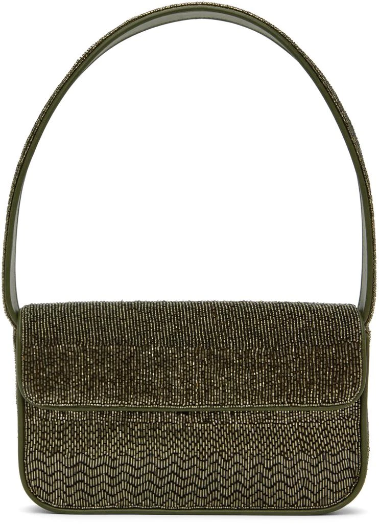 Staud Green Tommy Beaded Bag 1