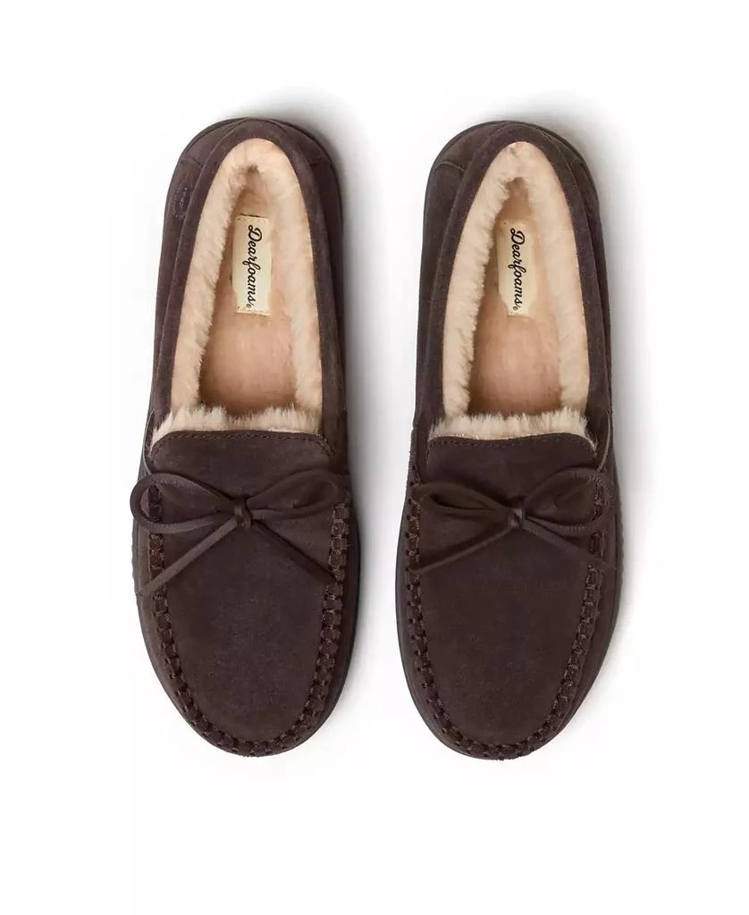 Dear Foams Men's Douglas Genuine Suede Moccasin House Shoe Slipper 4