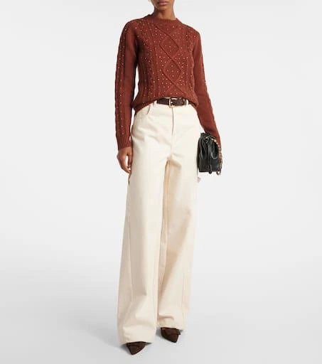 Max Mara Onde cable-knit wool and cashmere sweater 2